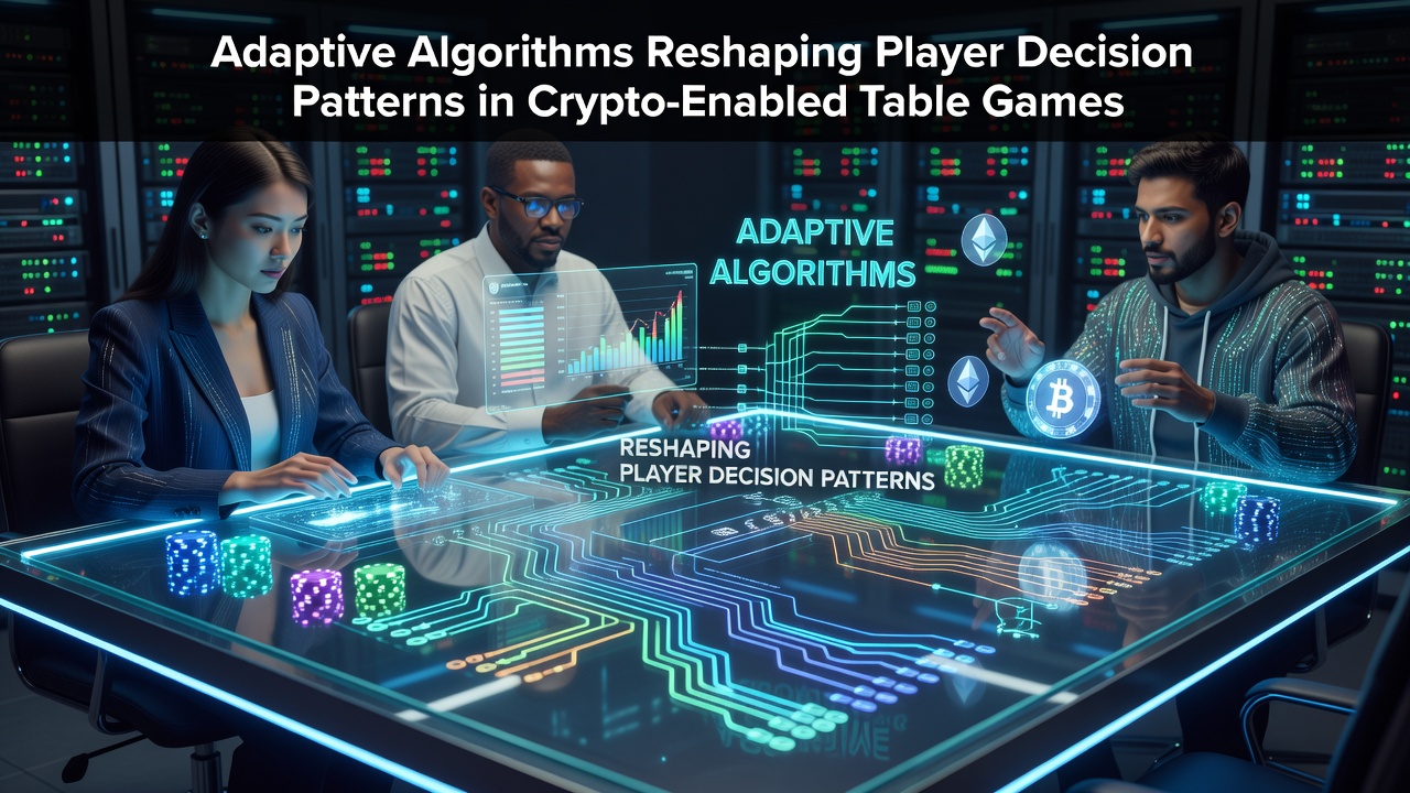 Illustration of adaptive algorithms influencing player choices in crypto table games