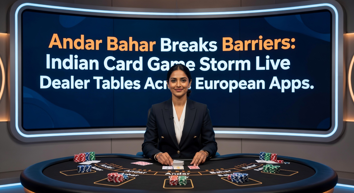 Vibrant live dealer table featuring Andar Bahar cards in action on a European casino app interface, with dealers shuffling and players betting digitally