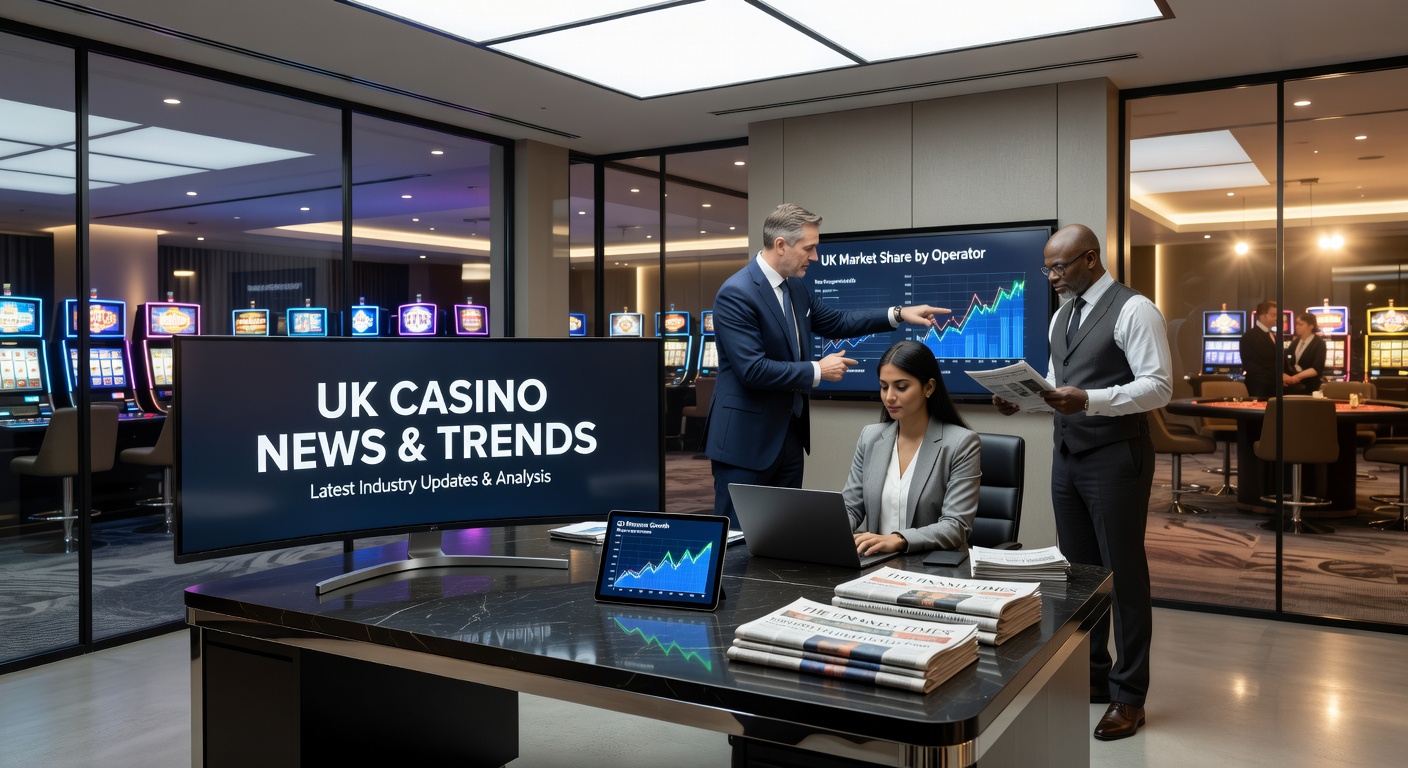 UK Gambling Commission headquarters with regulatory documents and online gaming icons overlayed, symbolizing licence decisions in the iGaming sector