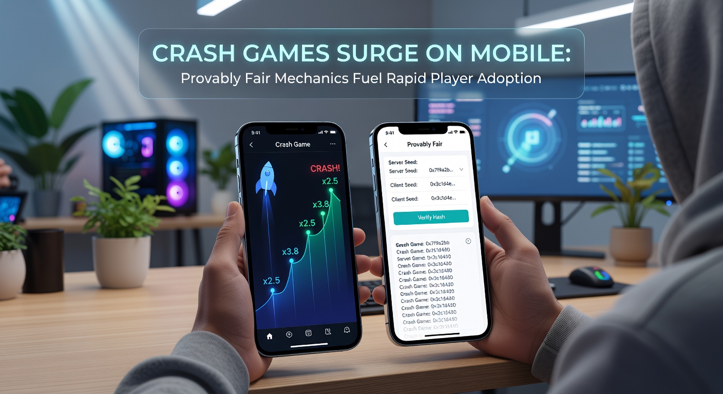 Close-up of a provably fair verification interface on a mobile app, showing hash inputs, seeds, and a confirmed fair outcome graph