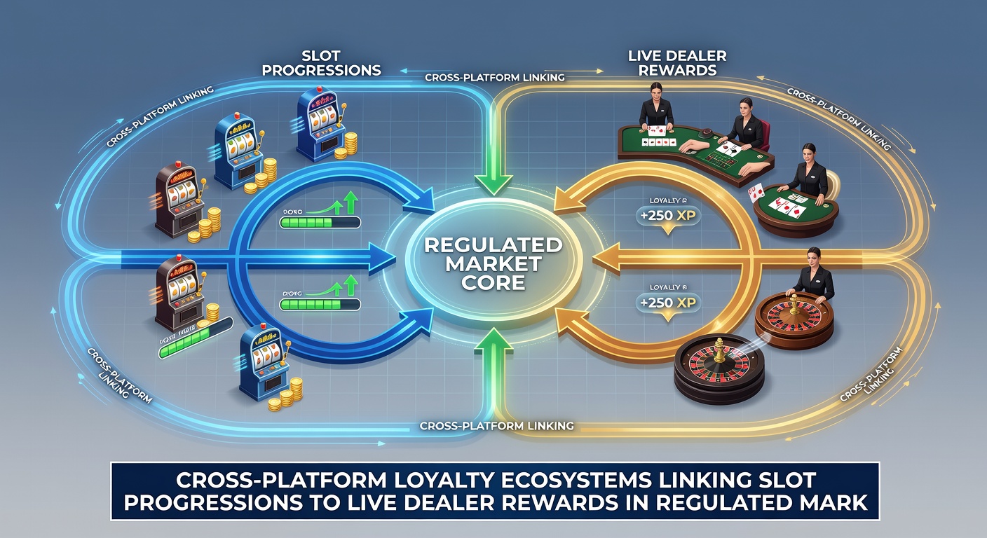 Live dealer table interface displaying converted loyalty rewards from slot progressions in a regulated online casino environment