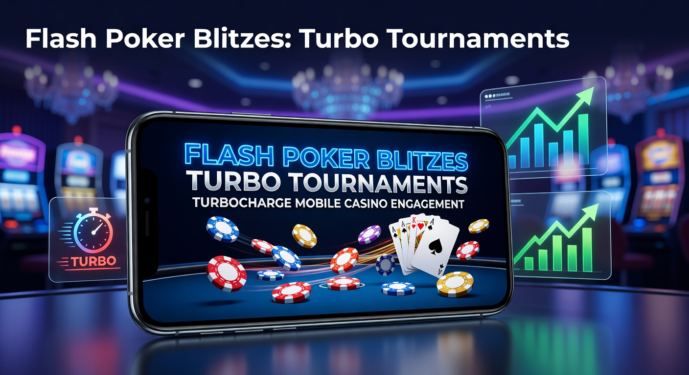 Dynamic screenshot of a mobile poker turbo tournament in action, showing fast-paced blinds and player stacks racing down