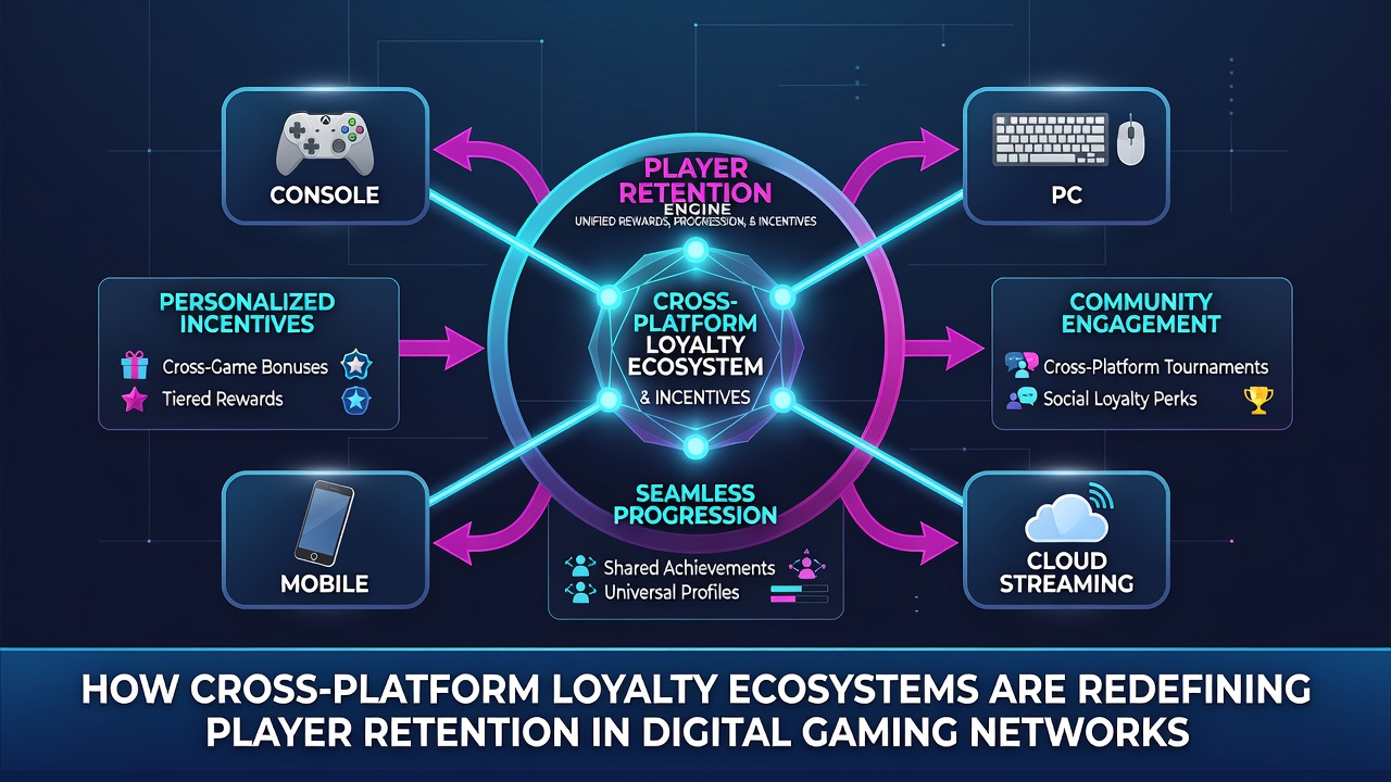 Players engaging with synchronized rewards on multiple devices in a gaming network