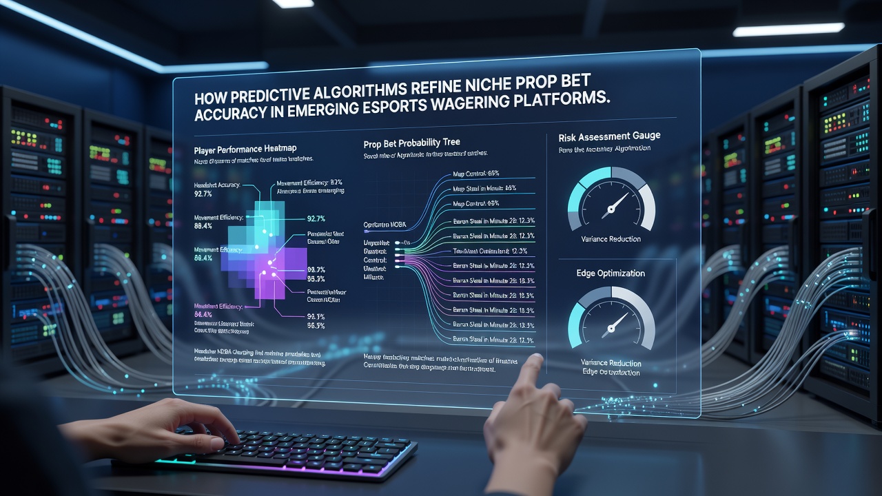 Esports betting interface displaying refined prop bet odds generated by algorithms