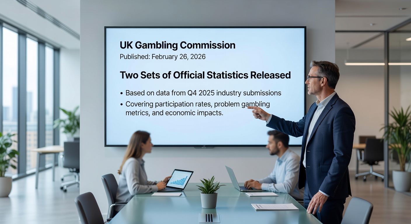 Infographic depicting stable gambling participation rates in Great Britain at 48%, with pie charts showing demographic breakdowns