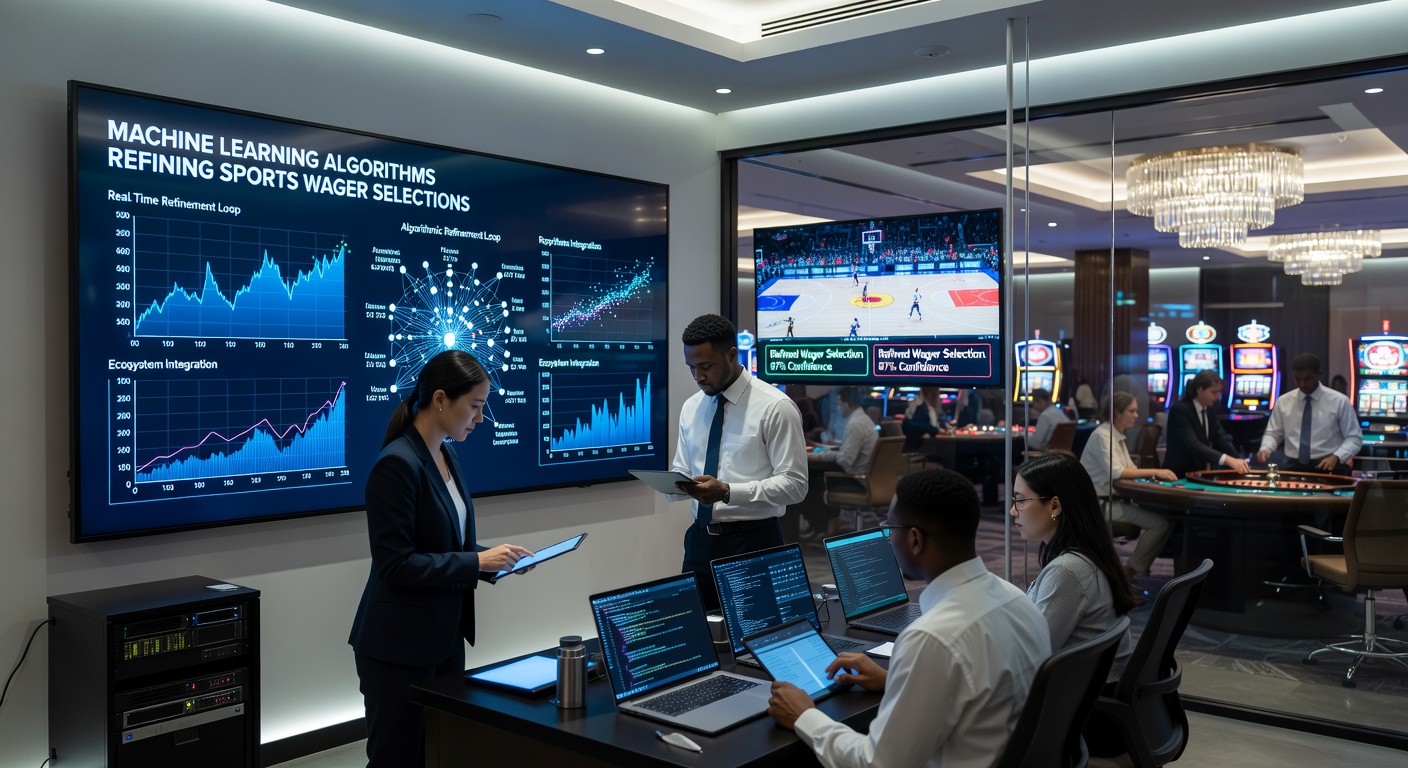 Machine learning dashboard showing sports wager analytics in a casino ecosystem