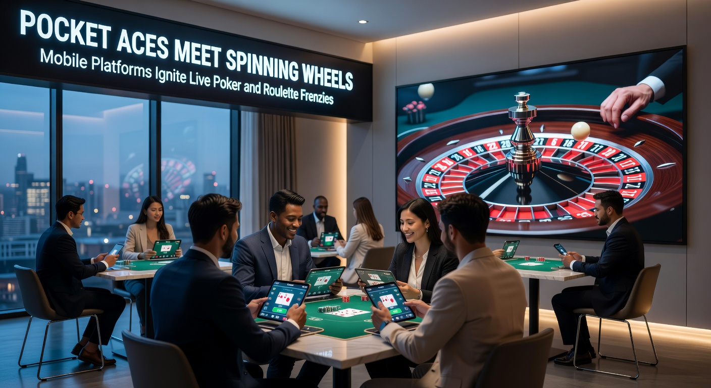 Close-up of a mobile roulette wheel spinning live with dealer announcing bets and multipliers activating